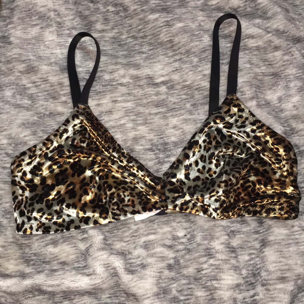 Cheetah Print bra velvet